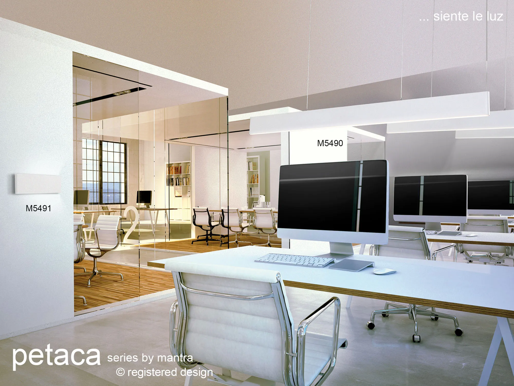 Petaca Wall Lights Mantra Fusion Flush Wall Lights